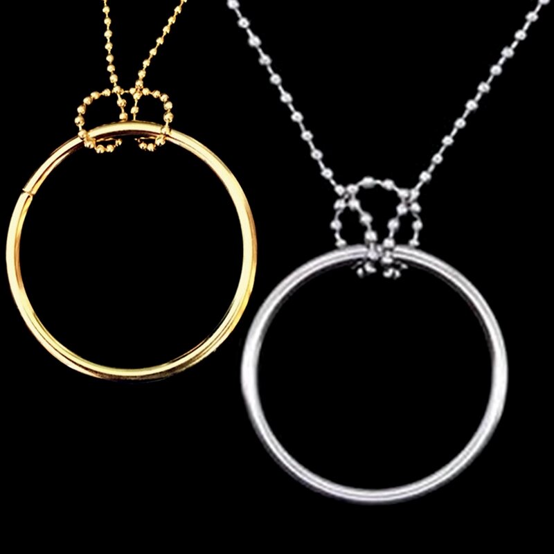 Anillo y cadena mágicos, accesorio para truco anillo con nudo Metal del mañana, duradero para cierre nudo mágico