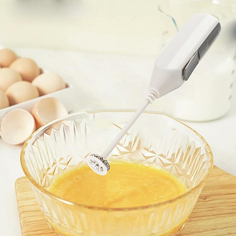 Electric Milk Frother Handheld Kitchen Gadget Easy to Clean Electric Whisk Coffee Stirrer for Frappe Coffee Matcha Hot Chocolate