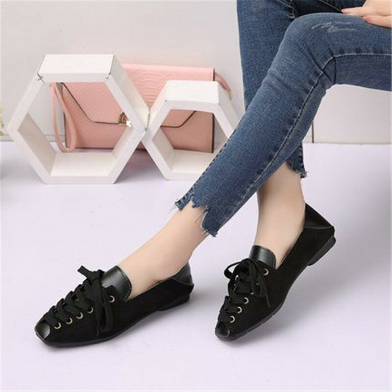New Women's Flat Shoes Shallow Mounth Soft Flat Soles 2022 Summer Spring Lady Casual Shoes Commute Candy Color Waterproof