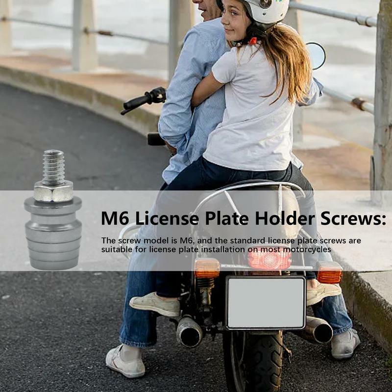 Motocykl zmodyfikowane śruby ramka do tablicy rejestracyjnej M6 ze stopu aluminium uniwersalne Mini dekoracyjne śruby śruby modne gładkie