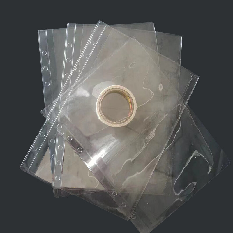 5個a56穴2ソルト透明pvcルーズリーフノートブックドキュメントファイリング収納バッグ簡潔なコレクションオフィス学用品