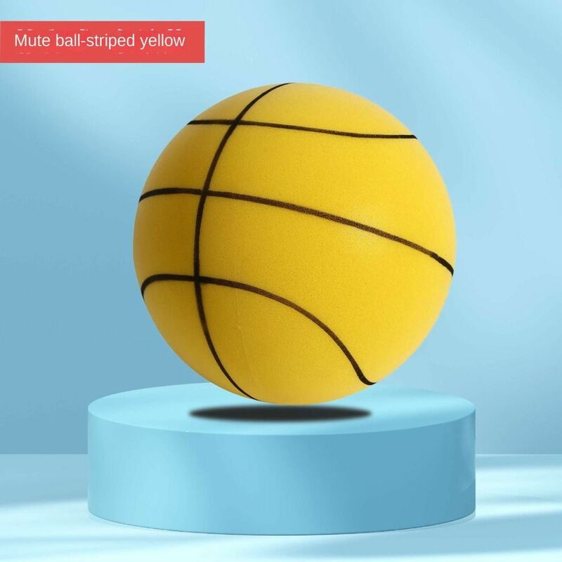 Pelota de baloncesto de entrenamiento silencioso de alta elasticidad, bolas hinchables de Bajo Decibelio, amortiguación ligera que rebota, 18cm, 22cm, 24cm