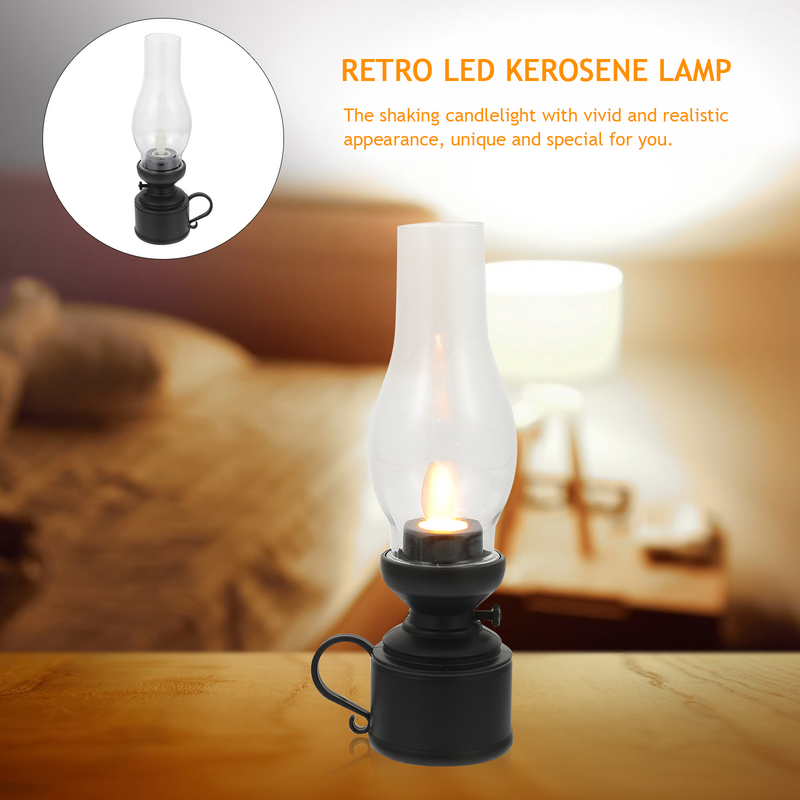 Retro LED Kerosene Lamp Vintage Vintage Vintage Vintage Vintage Ornament Vintage LED Kerosene Light Vintage Vintage Vintage