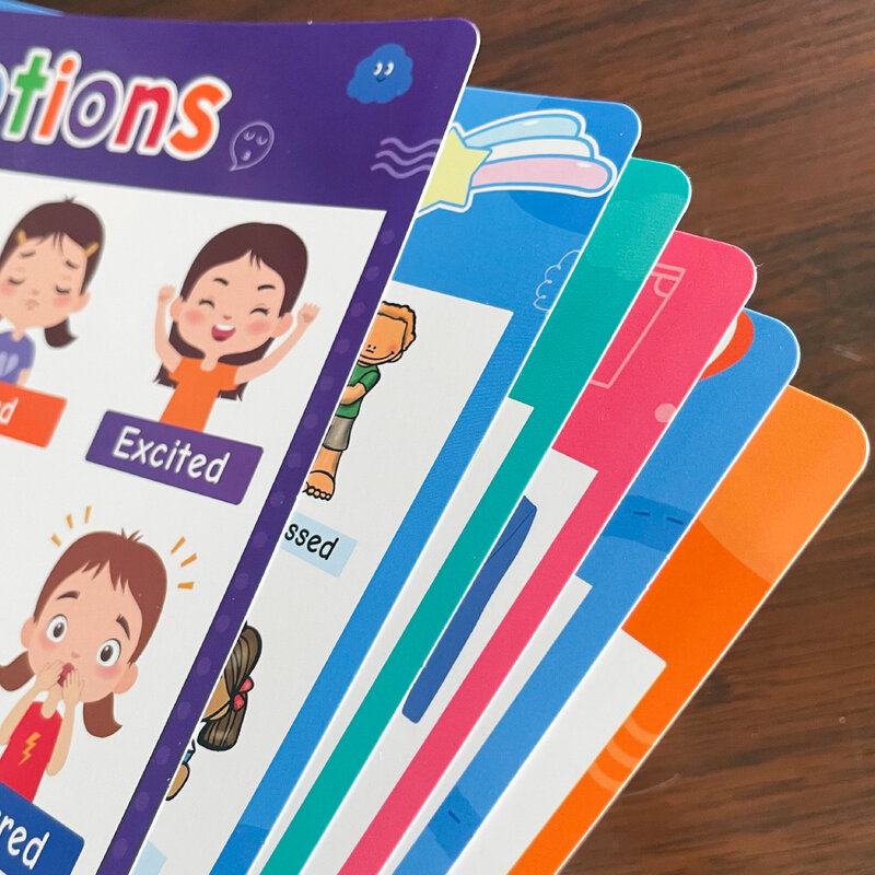 6 buah pakaian prabayar lalu lintas poster kosa profesional kartu pembelajaran pendidikan dini untuk alat bantu mengajar anak-anak