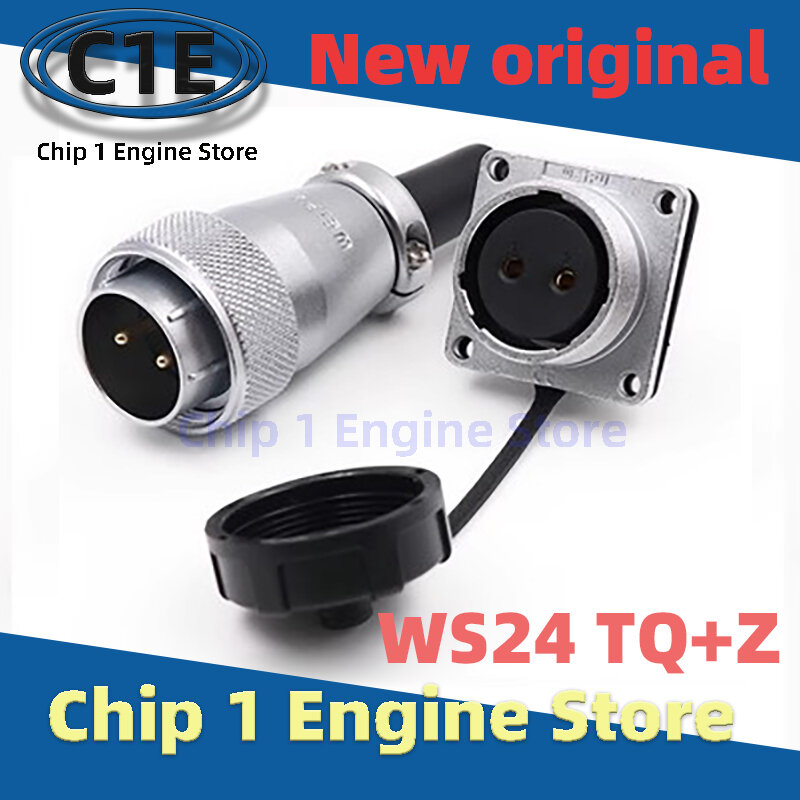 Konektor industri pria dan wanita, untuk WEIPU WS24 konektor aviasi plug TQ + Z 2 3 4 9 10 12 19 pin tidak tahan air