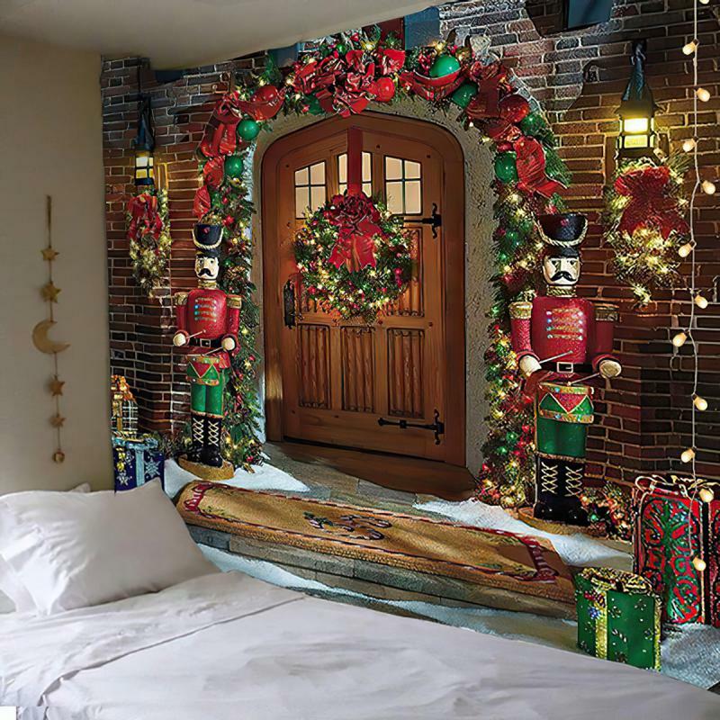 Гобелен Санта Клауса, модные украшения для дома и праздников, планшетов для дома и сада, ручная стирка, мультяшный