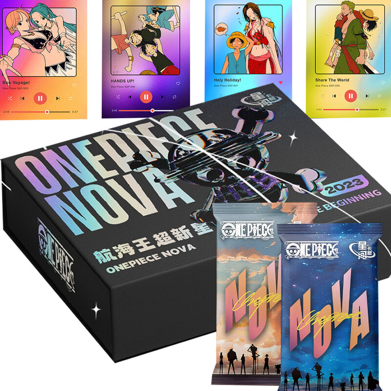 One Piece Coleção Anime Cartões, Roronoa Zoro, Luffy, Multi-layer Cartão de Personagens, Elegante, Presente de Natal Infantil, Genuine