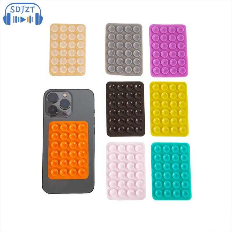 Double Side Silicone Suction Pad For Mobile Phone Fixture Suction Cup Backed 3M Adhesive Silicone Rubber Sucker Pad For Fixing
