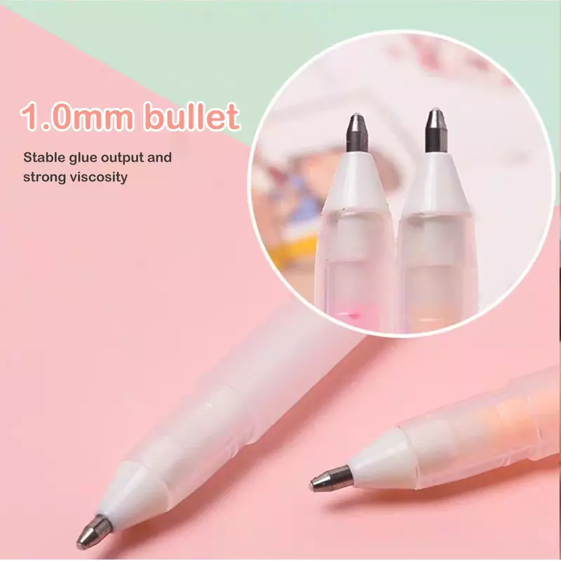 Macaron Dot Glue Pen 20s Fast Drying for Student DIY Creative Pen Shape Safe Material School Business Office Stationery Supplies