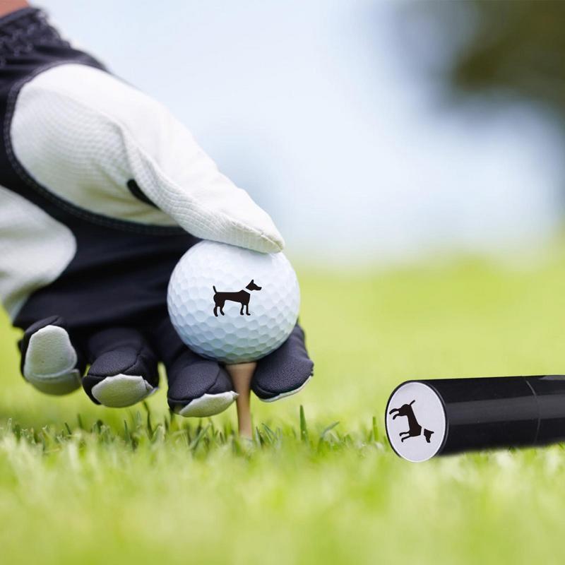 Stempel bola Golf lucu Stamper bola Golf stensil otomatis keluar minyak cepat kering bola Golf cap untuk Mainan Taman kanak-kanak cepat