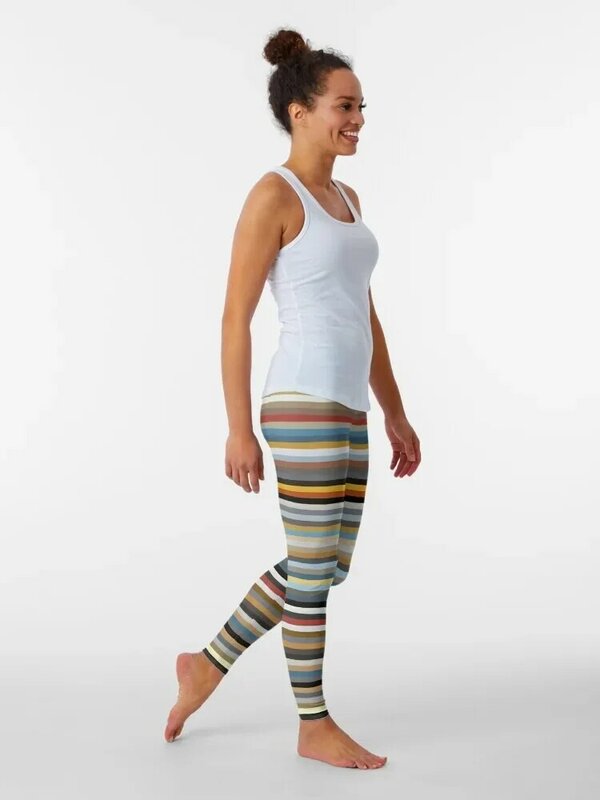 Leggings de fitness à motif horizontal pour femmes, vêtements de sport, rayures nordiques