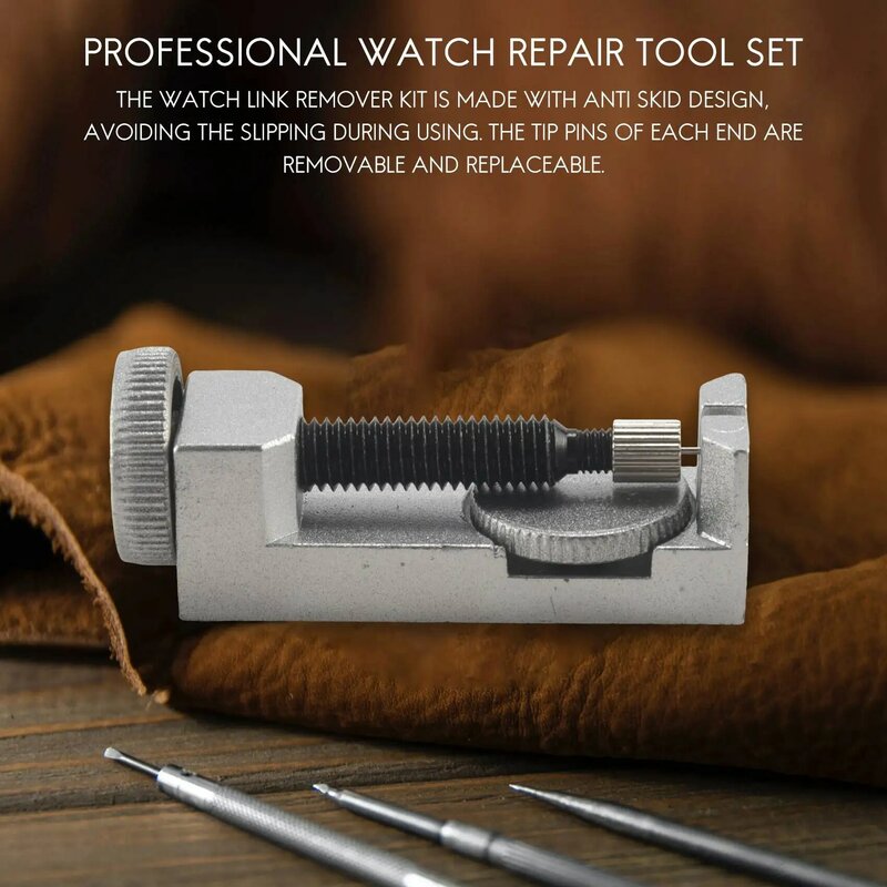9 Pcs Watch Strap Link Remover Kit Watch Band Link Pin Removal Watch Repair Tool
