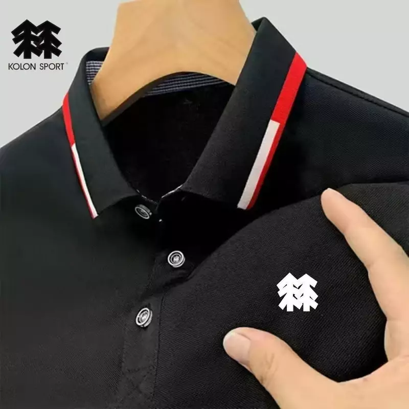 Kaos Polo bordir bermerek musim panas baru untuk pria kaos lengan pendek modis kasual nyaman dan sejuk