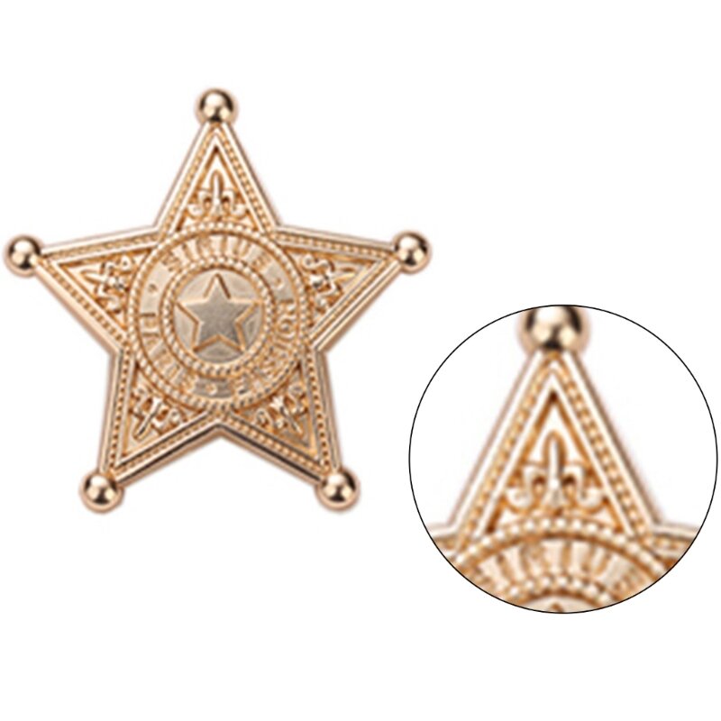 652F Insignias del Sheriff occidental, insignias Sheriff Metal, insignias Pin para mochilas, ropa, para