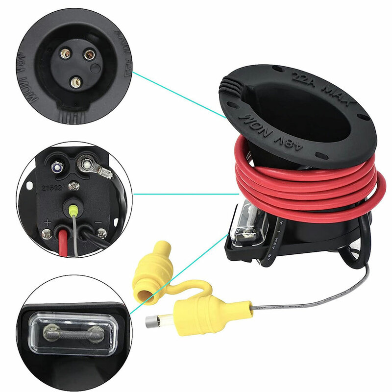 Receptacle Fuse Assembly For Club Car DS Models - Direct Replacement And The Metal Terminals Provide Better Conductivity