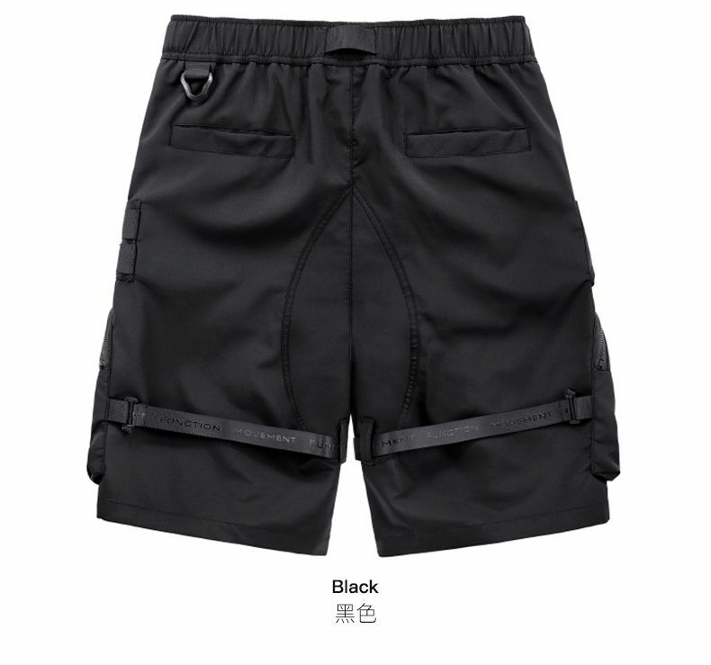 Hip-Hop-Shorts für Herren, militärische taktische Straßen kleidung, Taschen und Knöpfe im Harajuku-Stil, Sommer 2024