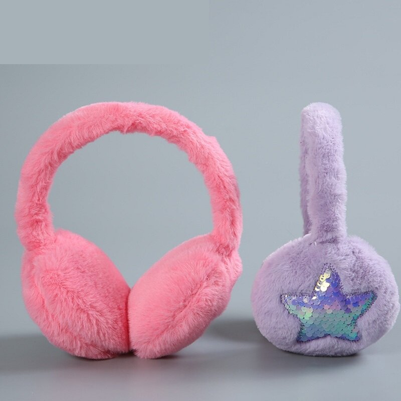 Y2K Plush Five Pointed Star Earmuffs Keep Warm In Winter Lolita Spice Girl Everyday Sweet Woman Ear Protection Christmas Gifts