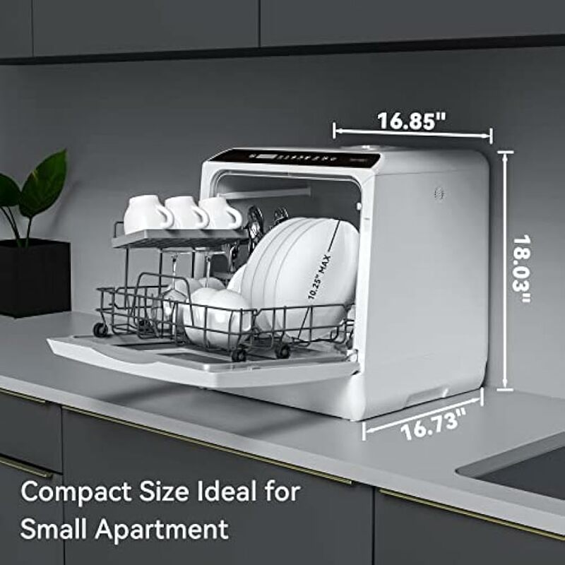 Hermitlux เครื่องล้างจานแบบพกพา5ลิตรพร้อมถังเก็บน้ำในตัวขนาด5ลิตรสำหรับประตูกระจก