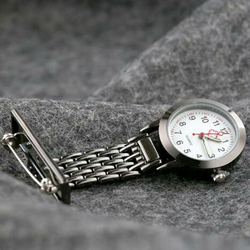 Reloj de bolsillo Unisex para hombre y mujer, cronógrafo de cuarzo con broche médico, a la moda