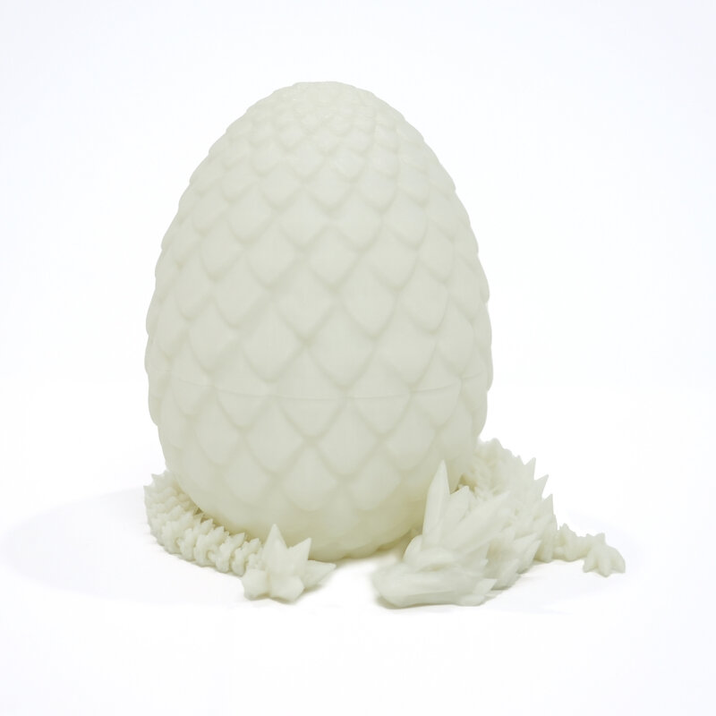 مجموعة بيض التنين المطبوعة ثلاثية الأبعاد ، حلية التنين الكريستالي ، لعبة الشكل