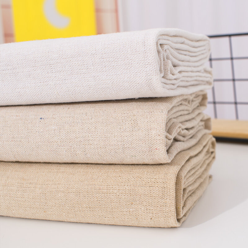 100/300cm tessuto di lino di cotone bianco Per metri tovaglia di stoffa Per tessuti da tavola Per metro cucito panno Per tende da ricamo di canapa