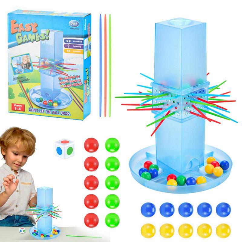 Permainan tongkat permainan Kerplunk untuk anak-anak, dengan tongkat manik-manik dan Unit permainan, menyenangkan cepat Kerplunk untuk 2 hingga 4 pemain Game untuk ditingkatkan