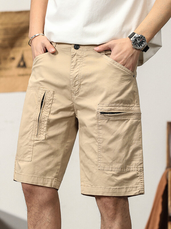 Pantalones cortos deportivos para hombre, Shorts de algodón, informales, holgados, de alta calidad, Color sólido, a la moda, verano, novedad
