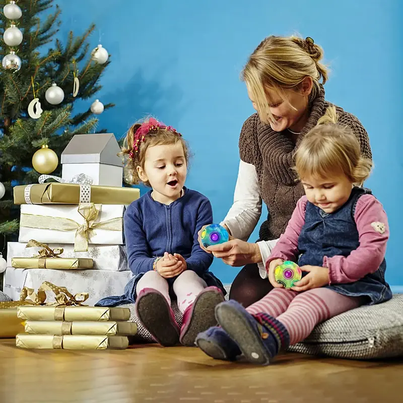 매직 레인보우 퍼즐 공 피젯 스트레스 방지 장난감, 어린이 성인용 창의적 스트레스 해소 색상 매칭 공, 재미있는 게임 선물