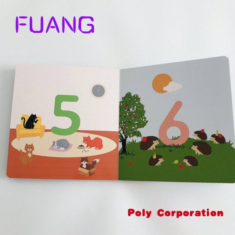 Custom  Custom-made children board book printing thick cardboard book for preschool education