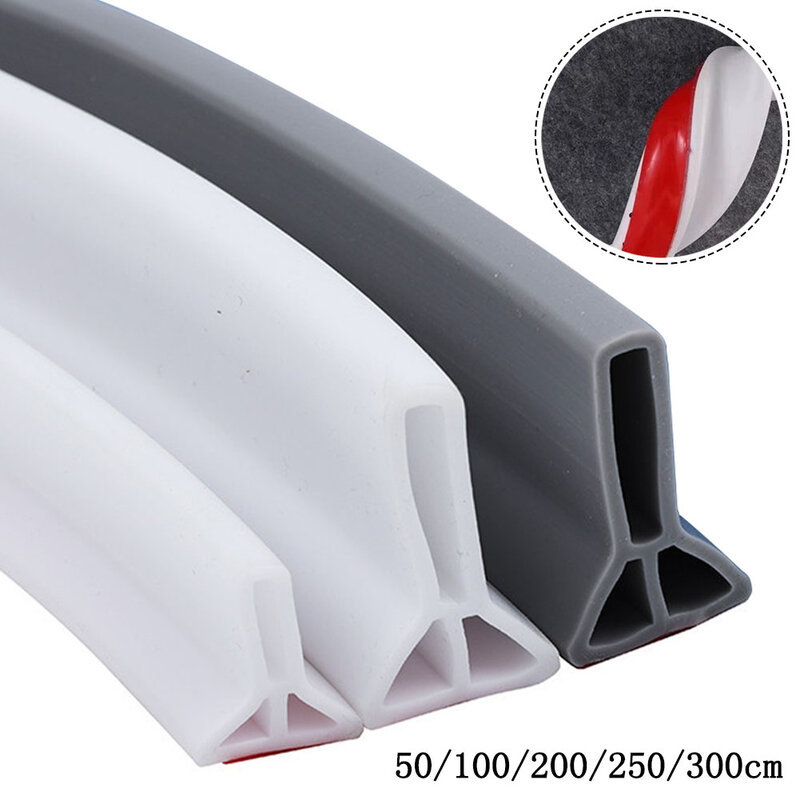 Durable New Water Barrier Seal Strip Waterproof Strip White/grey 1pcs 1x 50-300cm Lenght Accessories Universal