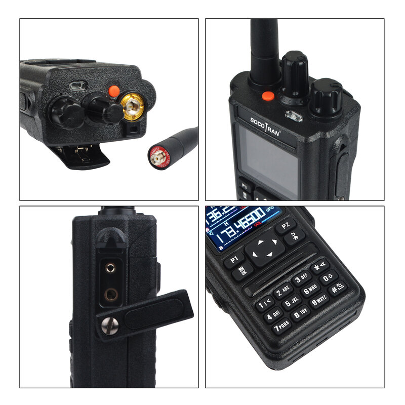 Pasmo Socotran 6 z GPS Bluetooth Air Band UV 220-260MHz 350-390MHz 136-174MHz 400-520MHz Scrambler FM VOX DTMF Walkie Talkie