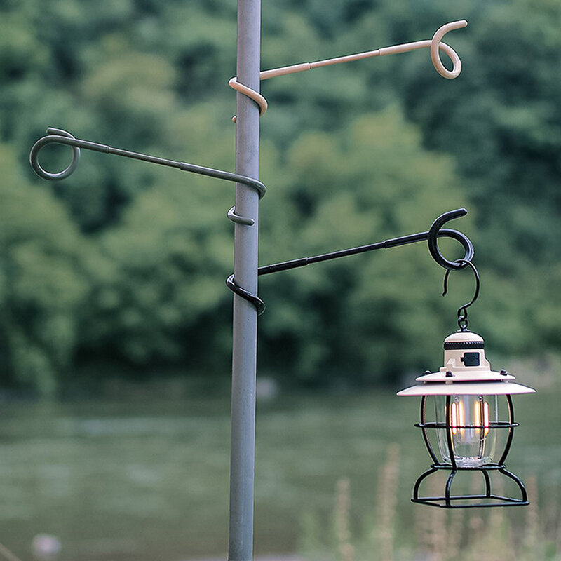 Aço inoxidável Light Stand Holder Hooks Pólo de barraca portátil Cabide de lâmpada Cabide de lanterna de pesca Ferramentas de acampamento ao ar livre