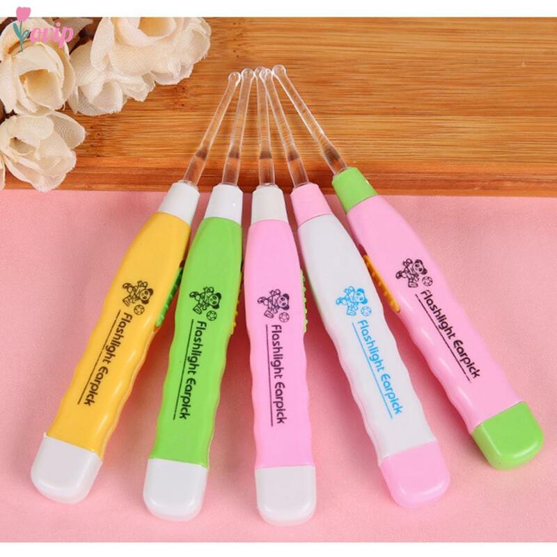 Baby Care Ear Spoon Light Child Ears Cleaning with Light Wholesale Earwax Spoon Digging Luminous Dig Ear Syringe japanese style