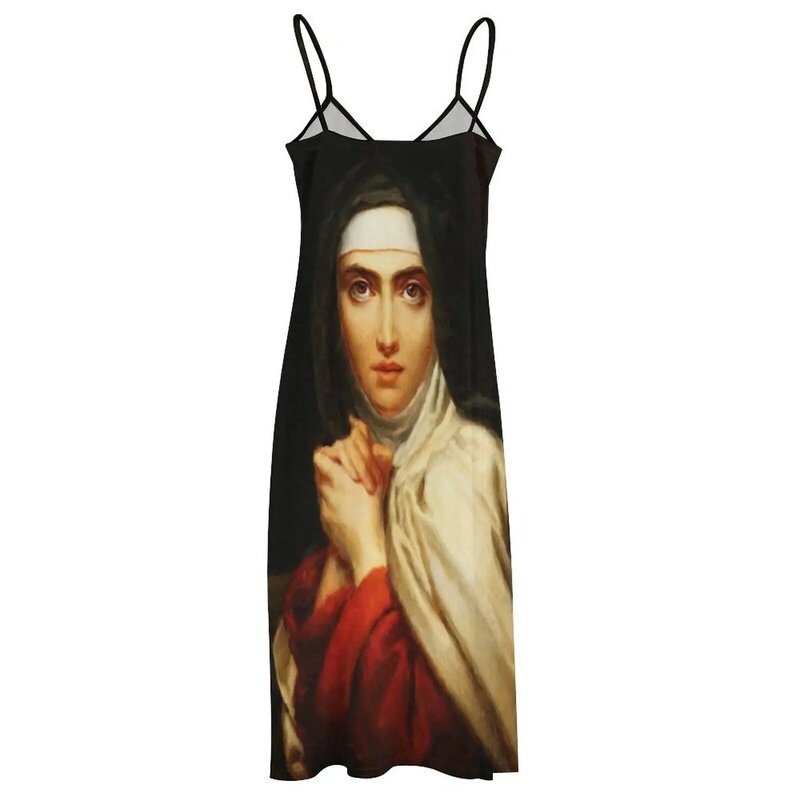 Sint Teresa Of Avila Painting Mouwloze Jurk Dameskleding Zomer 2024 Nieuwigheden Jurken Voor Dames 2024