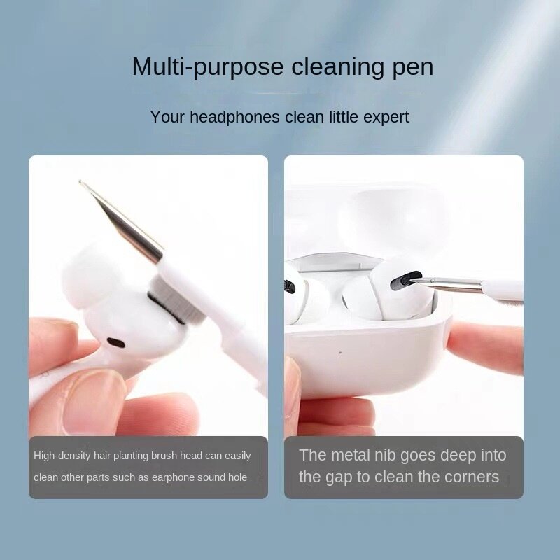 Cleaner Kit Voor Airpods Pro 1 2 3 Bluetooth Oortelefoon Cleaning Pen Clean Borstel Case Hoofdtelefoon Cleaning Tools Voor Xiaomi huawei