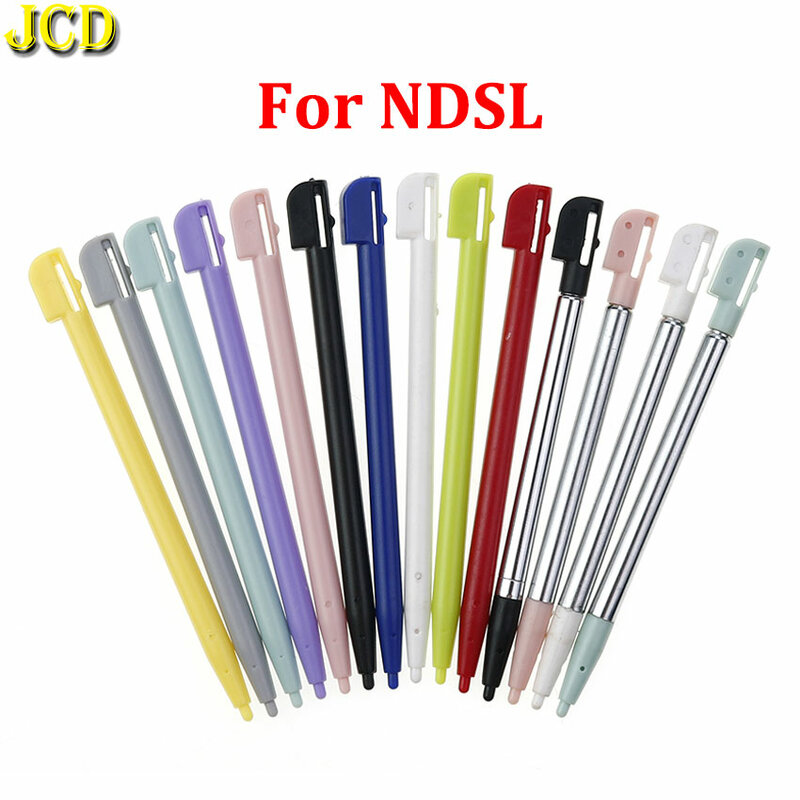 Jcd 1 pçs metal ajustável extensível & plástico jogo de vídeo toque caneta stylus para nds lite dsl ndsl