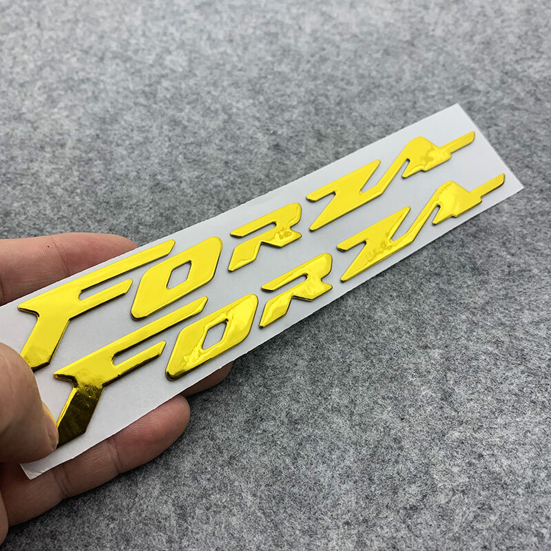 Forza-3D Adesivos cromados decalques para Honda, logotipo do emblema, plástico macio, acessórios da motocicleta, FORZA 125, 150, 250, 300, 350, 750