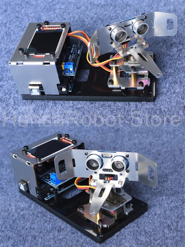 Detector de Radar ultrasónico Compatible con Arduino con Servos de engranaje de Metal, fabricante de pantalla TFT, Kit de aprendizaje de programa de escuela secundaria Diy