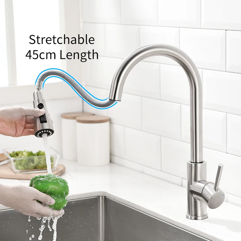 Smart Touch Kitchen ก๊อกน้ำ Crane สำหรับเซ็นเซอร์ห้องครัวก๊อกน้ำอ่างล้างหน้าหมุน Touch ก๊อกน้ำ Sensor ผสม KH-1005