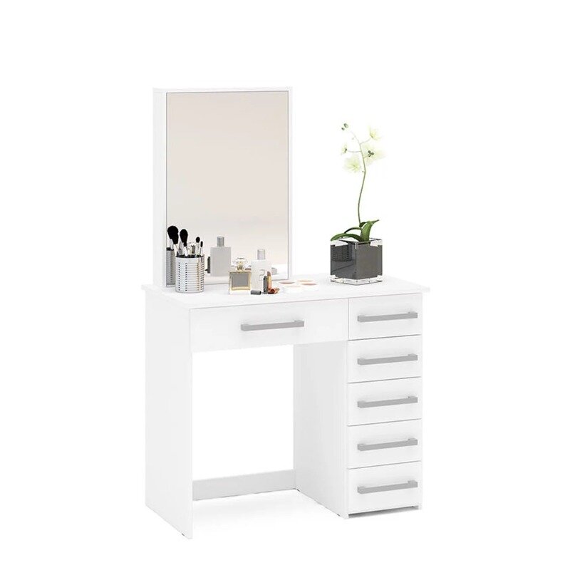 Boahaus Sofia Modern Vanity Table, White Finish, for Bedroom White Vanities