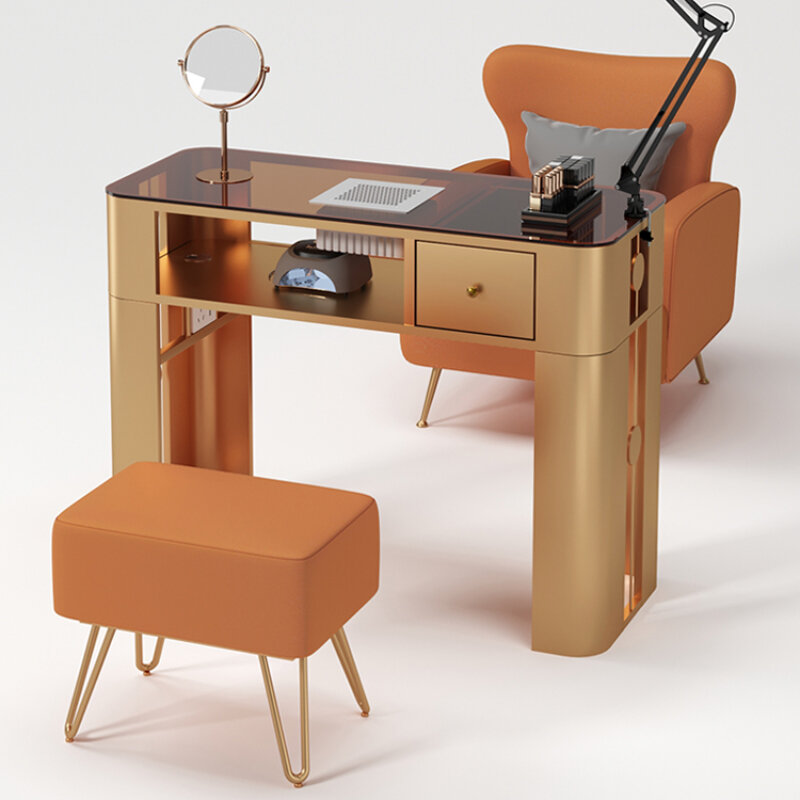 Роскошный профессиональный стол для ногтей пылеуловитель эстетический скандинавский стол для ногтей Органайзер дизайнерский дизайн