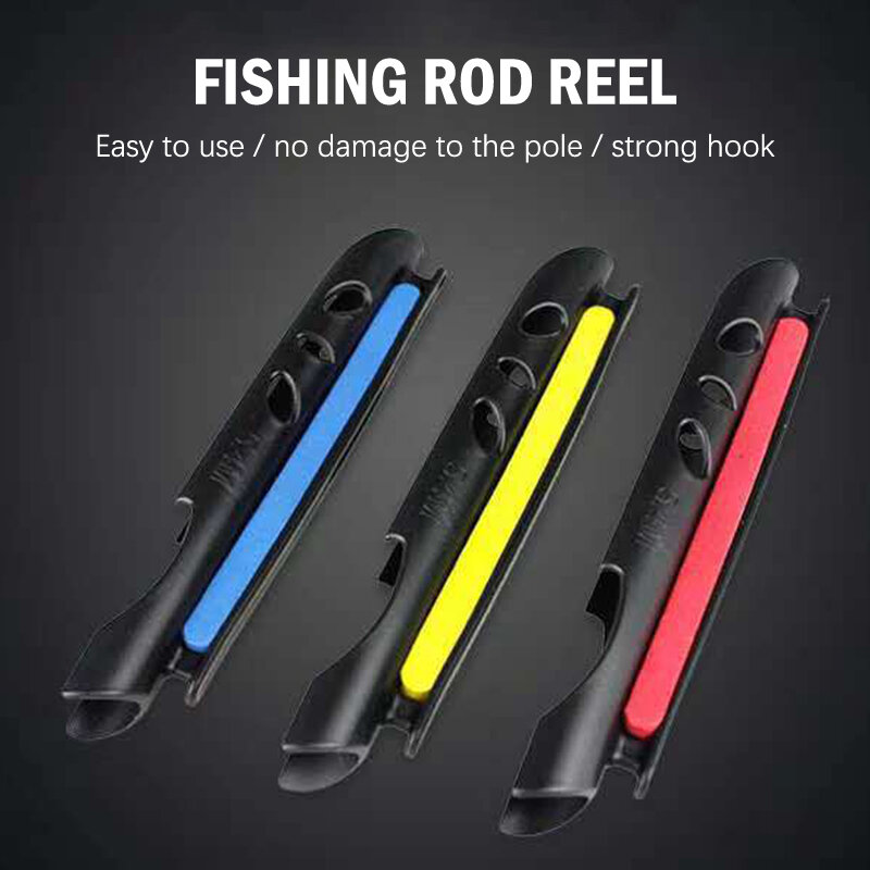 Fishing Coiling Plate Clip On Rod Fishing Line Holder Line Winding Plate Winding Board Bite Holder Rod Bobbin Tackle Accessories