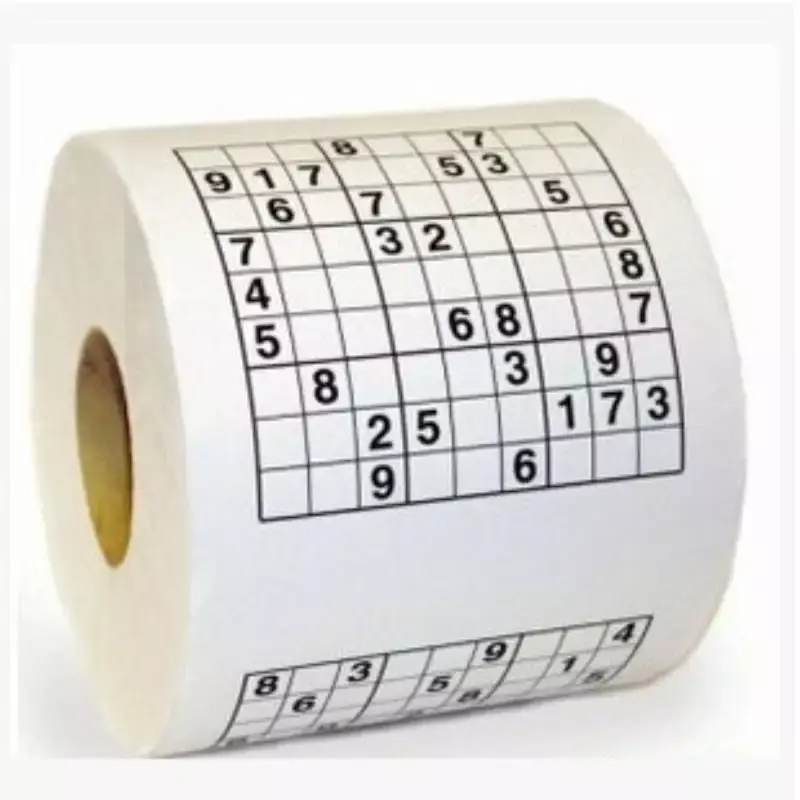 Juego de papel higiénico de Sudoku, puzle para oficina y hogar, Jiugong, Inglés