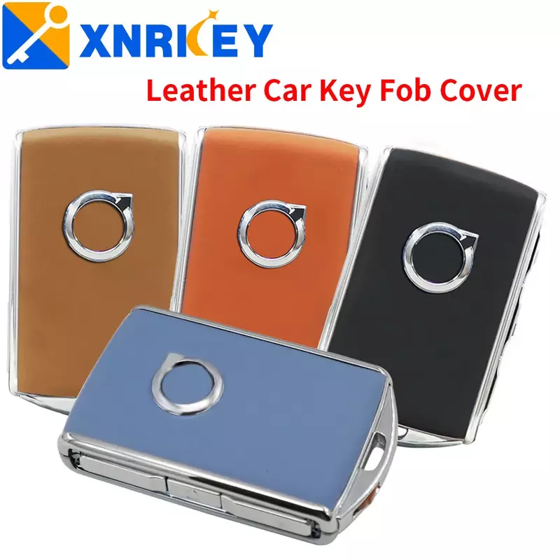 XNRKEY Leather Car Key  Cover Key Case Shell for Volvo Xc90 2016 V90 2017 S60 2019 V60  Xc40 2018 Xc60 2020 S90 2021 2022 2023