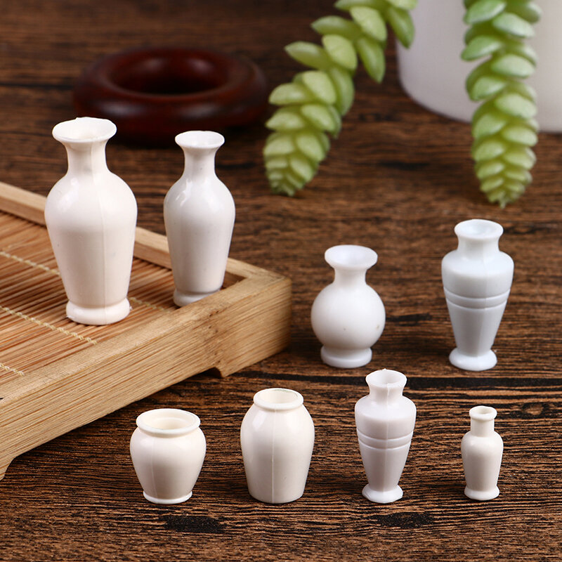 5PCS Building Sand Table Model Mini Ceramic Flowerpot Simulation Vase