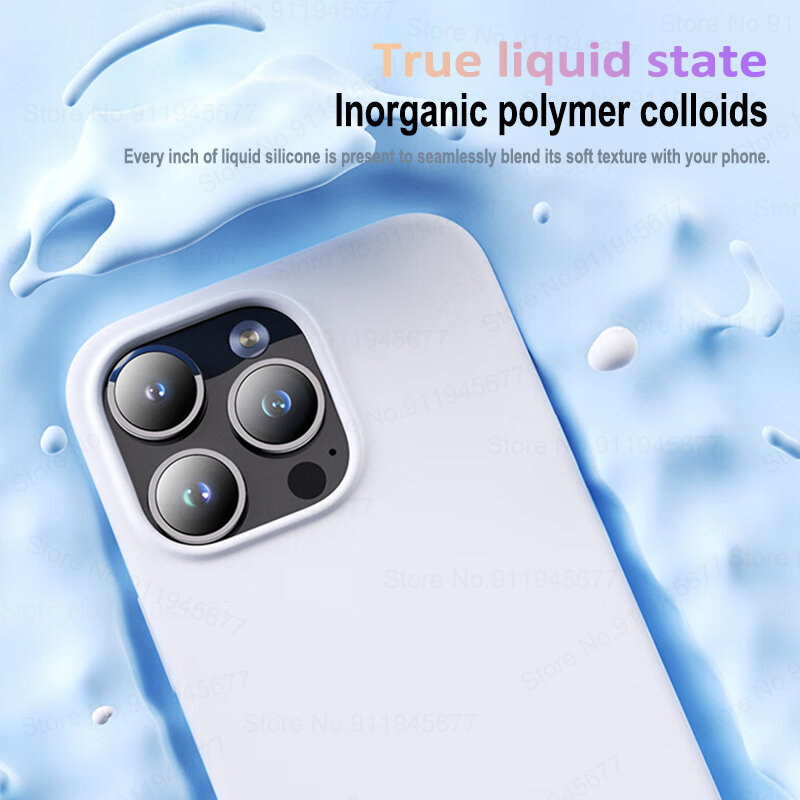 For iPhone 15 11 14 13 12 pro max plus液体シリコンケース,ソフト磁気充電ケース,電話アクセサリー