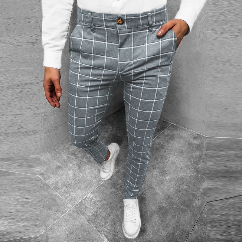 Four Seasons New Men's Suit Trousers Korean Style Slim Casual Ankle Pants Street Youth High Quality Formal Suit Pants
