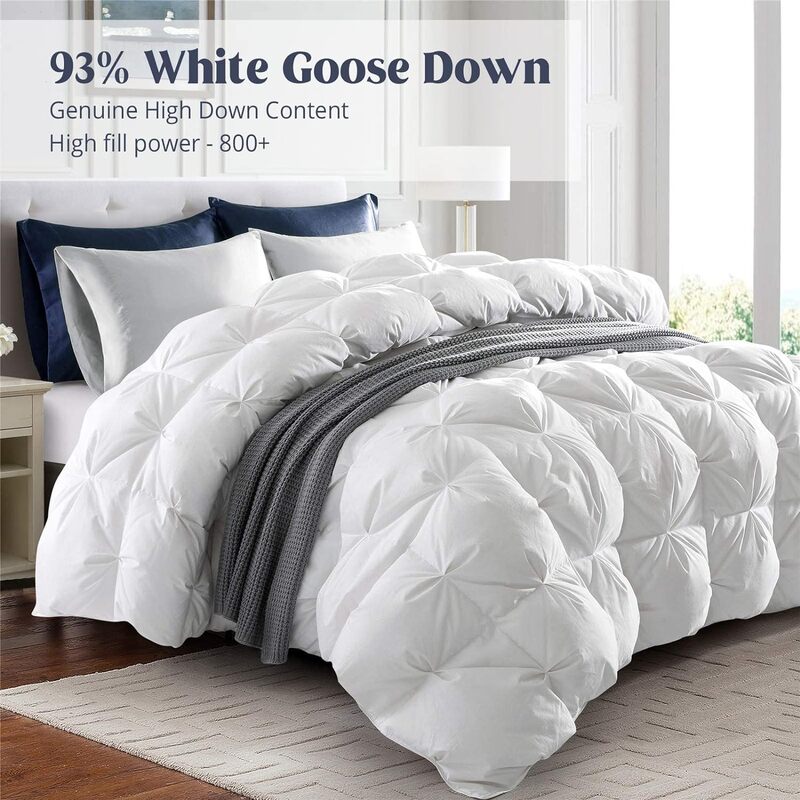 Puredown®Gänse daunen decke voll/Queen Size 800 Füll kraft, 100% Baumwolle Winter übergroße Bettdecke Einsatz 700 Faden zahl