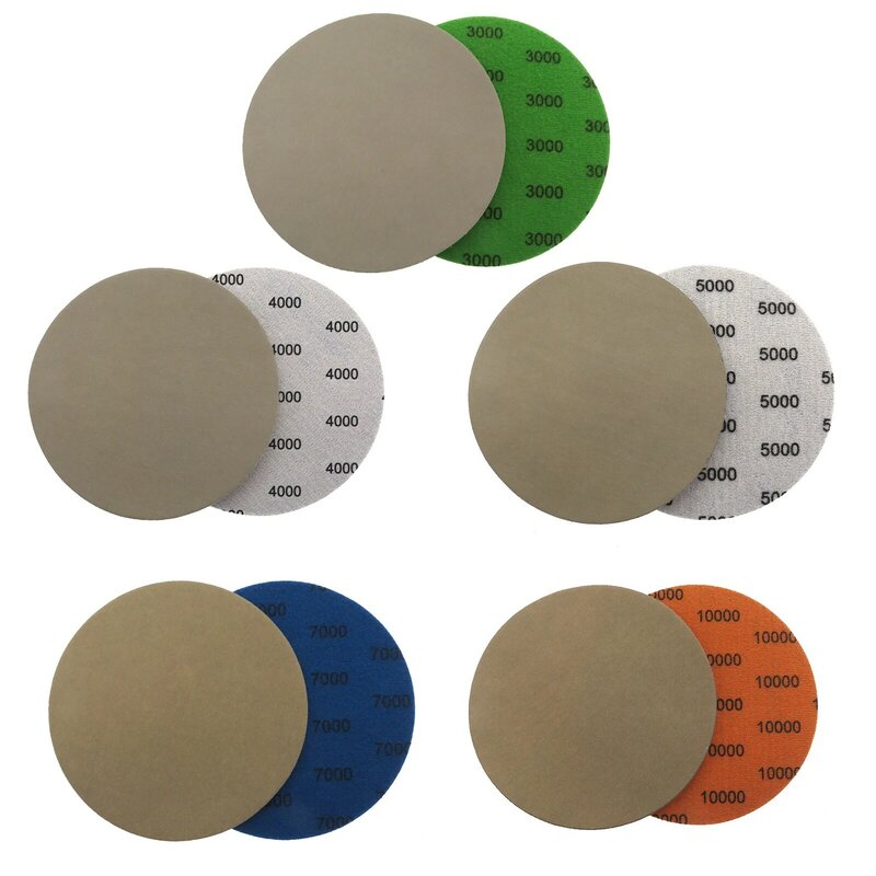 25pcs 125mm Grinding Sanding Disc Wear Resistance Flocking Professional Round Grit 3000 4000 5000 7000 10000 Obital Sandpaper