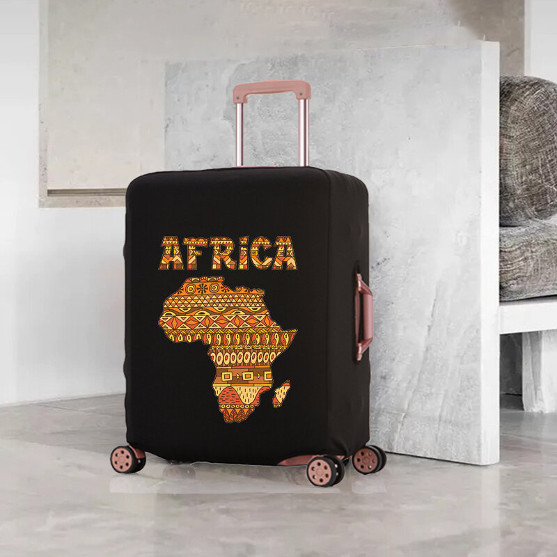 Afrika Kaart Geschikt Voor 18-32 Inch Reizen Koffer Bagage Cover Elastische Beschermende Cover Afneembare Beschermhoes Stof-proof